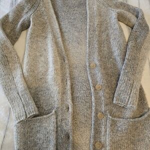Wilfred Heathered Gray Cardigan Sweater